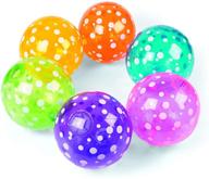 🏖️ fun express inflatable polka-dot beach balls - pack of 12 in 6 colors for pool parties, summer water fun, birthdays - great for adults and kids - bulk buy logo