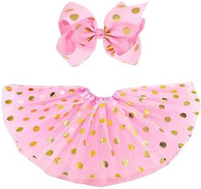 img 4 attached to BGFKS Layer Polka Girls Hairbow Girls' Clothing