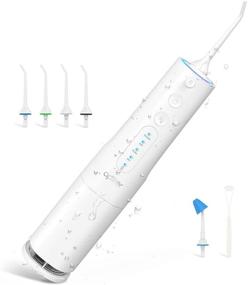 img 4 attached to 🦷 Apiker Power Dental Flosser: Cordless Oral Irrigator with 4 Modes and USB Rechargeability - Ideal for Travel, Braces and Bridges Care