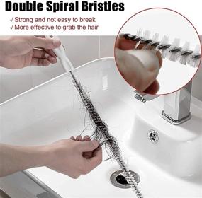 img 2 attached to Efficient 45cm Flexible Pipe Dredging Brush 🚰 for Easy Sink Cleaning - Pack of 4