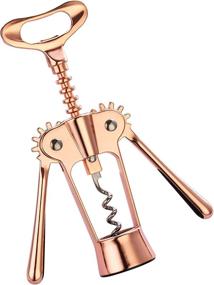 img 3 attached to 🍷 Hanee Wing Corkscrew Set (Rose Gold) - Wine and Beer Bottle Opener with Foil Cutter and Pouch - Wine Accessories for Kitchen, Chateau, Restaurant, Bars, and Waiters