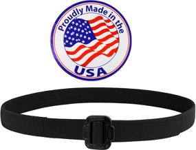 img 2 attached to Enhanced Performance with Perfect Fit Heavy 👖 Duty Nylon Tactical Training Belt Twofold 1.5-Inch Black