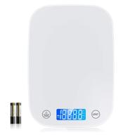 🎛️ nicewell food scale - 22lb/10kg white kitchen scale for baking and cooking, precisely weighs in grams and ounces with 0.1oz/1g resolution, stylish and water-resistant panel logo