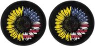 huiacong american flag car coaster for women sunflower car cup holder coasters cupholder mug coaster drink cup mat protector 2-piece logo