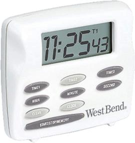 img 2 attached to ⏰ White West Bend Easy-to-Read Digital Magnetic Kitchen Timer with Large Display and Electronic Alarm - One Size