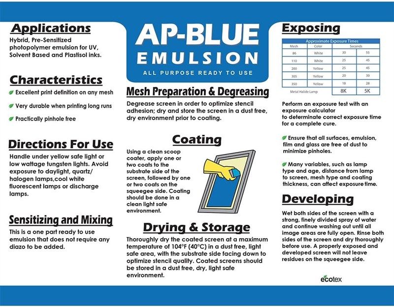 Ecotex All Purpose Blue Emulsion Quart - 32oz