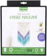 crayola diy macrame wall hanging kit: ombre macrame supplies for teens - perfect gift for ages 14-17 logo