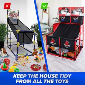 img 3 attached to Experience Thrilling Indoor Basketball Action with BESTKID 🏀 BALL Indoor Basketball Game - Double Shot Basketball Arcade