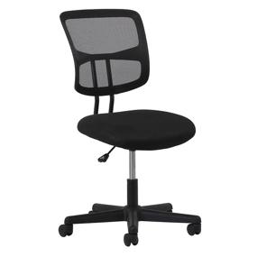 img 4 attached to 💺 Enhance Your Workspace with the OFM ESS Collection Swivel Mesh Back Armless Task Chair in Black (ESS-3020)