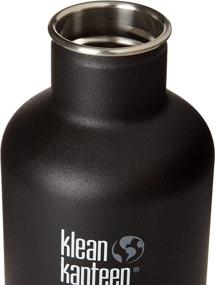 img 2 attached to Klean Kanteen Classic Insulated Stainless Steel Water Bottle - 32oz - Shale Black - Klean Coat, Leak Proof Loop Cap