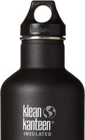 img 1 attached to Klean Kanteen Classic Insulated Stainless Steel Water Bottle - 32oz - Shale Black - Klean Coat, Leak Proof Loop Cap