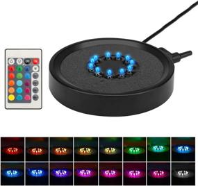 img 4 attached to 🐠 Top-rated LED Fish Tank Bubbler Light, Remote Controlled Aquariums Air Stone Disk Lamp with 16 Color Changing, 4 Lighting Effects for Fish Tanks and Fish Ponds - Boost Your Aquarium with the Number-one Aquarium Bubble Light