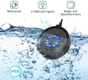 img 1 attached to 🐠 Top-rated LED Fish Tank Bubbler Light, Remote Controlled Aquariums Air Stone Disk Lamp with 16 Color Changing, 4 Lighting Effects for Fish Tanks and Fish Ponds - Boost Your Aquarium with the Number-one Aquarium Bubble Light