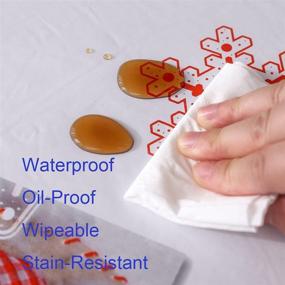 img 1 attached to 🍽️ Durable Tablecloth: Waterproof, Oil-Proof, Stain-Resistant & Easy to Clean - Ideal for Food Service and Supplies