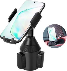 img 4 attached to 📱 Universal Heavy Duty Cup Holder Phone Mount for Car - Adjustable Car Mount for iPhone 11 Pro Max, 11 Pro, 11, Xs Max, Xr, Xs, 7, 6 Plus and Galaxy Note 10, Note 10 Plus, Note 9, Note 8, S8, S9, S10, S10 Plus