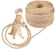 🐱 o'woda cat natural sisal rope for cat scratching post replacement - 1/4 inch diameter - ideal for repairing, recovering, or diy scratcher - premium hemp rope for cat tree and tower logo