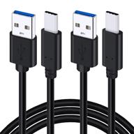 🔌 unidopro 2-pack 3ft 10mm extended tip usb-c data sync fast charger cable (usb 3.0 a to type c 3.1) for blackview/agm/cat/cubot/doogee/oukitel/ulefone rugged phone or case with deep recessed port logo