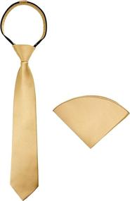 img 4 attached to Spring Notion Zipper Necktie Handkerchief Boys' Accessories - Necktie for Enhanced SEO