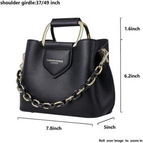 img 2 attached to 👜 Qiayime Leather Shoulder Handbags for Women - Stylish Briefcase Wallets and Satchels