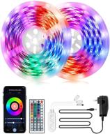 waterproof rgb led light strip - 32.8ft wifi music strip lights for bedroom, jolywell led lights with timer, remote controller, and diy home holiday decor логотип