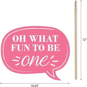 img 2 attached to 🎉 Fun to be One - First Birthday Party Photo Booth Props Kit for Girls - 10 Piece by Big Dot of Happiness