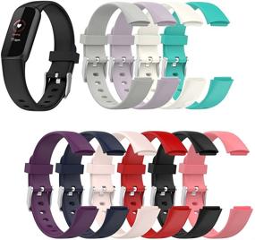 img 3 attached to 📿 Lemspum Compatible Silicone Bands for Fitbit Luxe, Luxe Special Edition - Sports Wristbands Replacement & Accessories for Fitness Tracker - Small/Large Watchbands