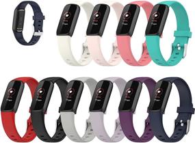img 4 attached to 📿 Lemspum Compatible Silicone Bands for Fitbit Luxe, Luxe Special Edition - Sports Wristbands Replacement & Accessories for Fitness Tracker - Small/Large Watchbands