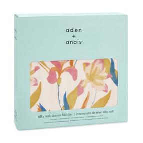 img 3 attached to 🧸 Aden + Anais Silky Soft Dream Blanket - 100% Viscose Bamboo Muslin Baby Blanket for Girls & Boys, Perfect Newborn Nursery & Crib Blanket, Unisex Toddler & Infant Boutique Bedding - Marine Gardens