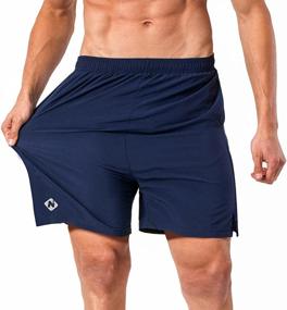 img 1 attached to 🏃 NAVISKIN Men's 5-Inch Quick Dry Running Shorts for Workout, Athletics, and Outdoor Activities with Zippered Pockets