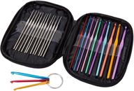 multicolor crochet hook set 22+3 🧶 pack - knitting needles sets for crochet hooks logo