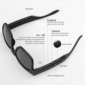 img 2 attached to GELETE A12Pro-Black: Smart Audio Glasses with Bluetooth, Open Ear Music & Hands-Free Calling, Polarized Lenses, IPX4 Waterproof for Men & Women