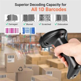 img 1 attached to 📲 Tera Wireless Barcode Scanner: Fast and Precise Handheld Bar Code Reader with USB Cradle Charging Base for 1D Automatic Sensing