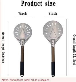 img 2 attached to 8 Inch Small Aluminum Perforated Pizza Peel Round - Pizza Turning Paddle with Metal Handle, Ideal Oven Accessory for Pizza Making