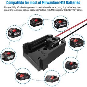 img 2 attached to 🔌 Enhanced Power Wheel Adapter: Reliable Battery Converter for Milwaukee 18V Lithium Battery, with Fuse & Switch and 12 Gauge Wire - Perfect for DIY Ride On Truck, Robotics, RC Toys, and Work Lights