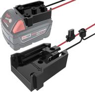 🔌 enhanced power wheel adapter: reliable battery converter for milwaukee 18v lithium battery, with fuse & switch and 12 gauge wire - perfect for diy ride on truck, robotics, rc toys, and work lights logo