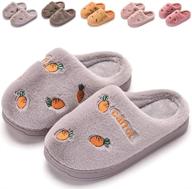 cozy and cute: finleoo toddler slippers - boys' fluffy slipper shoes logo