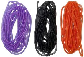 img 3 attached to 🎉 Vibrant Deco Mesh Tubing Set: Purple, Black, Orange - 3 Packs