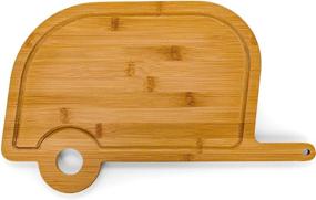 img 2 attached to Camco 53089 Retro RV Shaped Bamboo Wood Cutting Board for Food Prep - Moisture Resistant & Knife Friendly