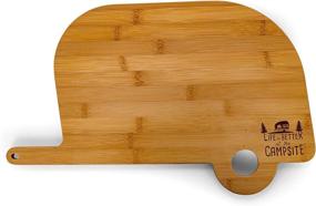 img 1 attached to Camco 53089 Retro RV Shaped Bamboo Wood Cutting Board for Food Prep - Moisture Resistant & Knife Friendly