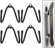 🛹 yyst skateboard wall mount rack storage display - 4 pack - hardware included - no board - w style logo