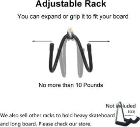 img 1 attached to 🛹 YYST Skateboard Wall Mount Rack Storage Display - 4 Pack - Hardware Included - No Board - W Style