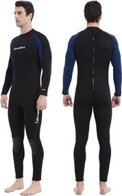 img 3 attached to 🏊 Lemorecn Mens Wetsuit Jumpsuit: 16 Sizes, Neoprene 3/2mm and 5/4mm Full Body Diving Suit for Men