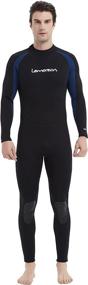 img 2 attached to 🏊 Lemorecn Mens Wetsuit Jumpsuit: 16 Sizes, Neoprene 3/2mm and 5/4mm Full Body Diving Suit for Men