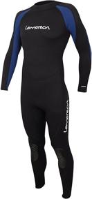 img 4 attached to 🏊 Lemorecn Mens Wetsuit Jumpsuit: 16 Sizes, Neoprene 3/2mm and 5/4mm Full Body Diving Suit for Men