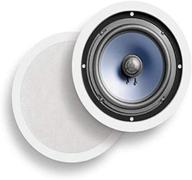 🔊 polk audio rc80i 2-х полосные встроенные аккустические системы 8 дюймов, набор из 2-х штук - идеально подходят для влажных и сырых внутренних и наружных помещений, таких как ванные комнаты, кухни и крытые веранды (белого цвета, гриль можно покрасить в нужный цвет). логотип