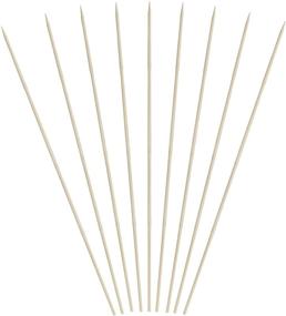 img 2 attached to 🍡 KingSeal Bamboo Skewers for Grilling, 10 Inches - Ideal for Shish Kebabs, BBQ, and Fruit Arrangements - 16 Packs of 100 (1600 Count)