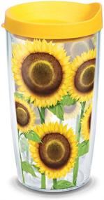 img 4 attached to 🌻 Tervis Sunflowers 16oz Tumbler with Wrap and Yellow Lid - Clear Design