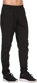 img 3 attached to 🚴 Windproof Thermal Fleece Cycling Pants for Men - Ideal Sweatpants for Winter Outdoor Running, Hiking, and Athletic Activities