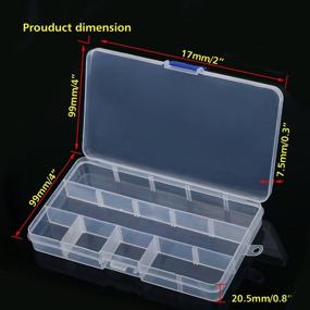 img 2 attached to 🔧 Efficiently Organize with RilexAwhile 15-Slot Detachable Plastic Component Storage Cases Boxes (2pcs)