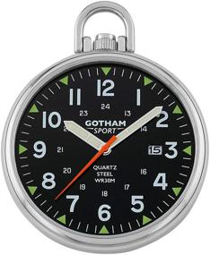 img 4 attached to ⌚ Стильные и надежные: часы Gotham Stainless Analog Quartz GWC14109SB